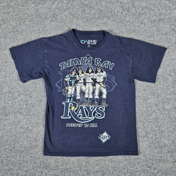Liquid Blue Other - Liquid Blue MLB‎ Tampa Bay Rays x KISS Graphic T Shirt Blue Men's Size Medium